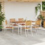 Conjunto de Comedor de Jardín 7 pcs Madera de Acacia Sólida en Mesas de jardín | Comprar online en Foru.es