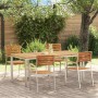 Conjunto de Comedor de Jardín 5 pcs Madera de Acacia Sólida en Mesas de jardín | Comprar online en Foru.es