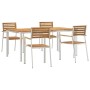 Conjunto de Comedor de Jardín 5 pcs Madera de Acacia Sólida en Mesas de jardín | Comprar online en Foru.es