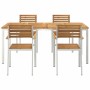 Conjunto de Comedor de Jardín 5 pcs Madera de Acacia Sólida en Mesas de jardín | Comprar online en Foru.es