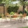 Conjunto de Comedor de Jardín 7 pcs Madera de Acacia Sólida en Mesas de jardín | Comprar online en Foru.es