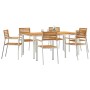 Conjunto de Comedor de Jardín 7 pcs Madera de Acacia Sólida en Mesas de jardín | Comprar online en Foru.es