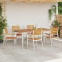 Conjunto de Comedor de Jardín 7 pcs Madera de Acacia Sólida en Mesas de jardín | Comprar online en Foru.es