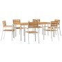 Conjunto de Comedor de Jardín 7 pcs Madera de Acacia Sólida en Mesas de jardín | Comprar online en Foru.es