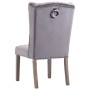 Silla de comedor de terciopelo gris en Sillas de comedor | Comprar online en Foru.es