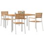Conjunto de Comedor de Jardín 5 pcs Madera de teca maciza en Mesas de jardín | Comprar online en Foru.es