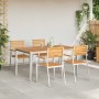Conjunto de Comedor de Jardín 5 pcs Madera de teca maciza en Mesas de jardín | Comprar online en Foru.es