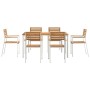 Conjunto de Comedor de Jardín 7 pcs Madera de teca maciza en Mesas de jardín | Comprar online en Foru.es