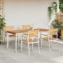 Conjunto de Comedor de Jardín 5 pcs Madera de teca maciza en Mesas de jardín | Comprar online en Foru.es