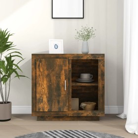 Aparador color roble ahumado 80x40x75 cm de vidaXL, Aparadores - Ref: Foro24-817237, Precio: 66,07 €, Descuento: %