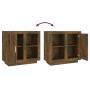Aparador color roble ahumado 80x40x75 cm de vidaXL, Aparadores - Ref: Foro24-817237, Precio: 66,07 €, Descuento: %