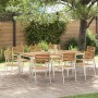 Conjunto de Comedor de Jardín 9 pcs Madera de teca maciza en Mesas de jardín | Comprar online en Foru.es