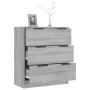 Aparador de madera contrachapada gris Sonoma 60x30x70 cm de vidaXL, Aparadores - Ref: Foro24-816986, Precio: 96,12 €, Descuen...