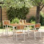 Juego de comedor para exteriores 5 pcs Madera de Acacia Sólida en Mesas de jardín | Comprar online en Foru.es