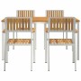 Juego de comedor para exteriores 5 pcs Madera de Acacia Sólida en Mesas de jardín | Comprar online en Foru.es