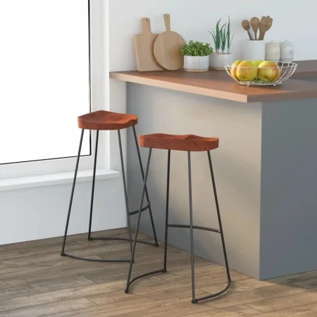 Gavin Barhocker 2 Stück aus massivem Mangoholz 50x40x78 cm von vidaXL, Küchenhocker - Ref: Foro24-344916, Preis: 119,55 €, Ra...