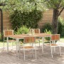 Juego de comedor para exteriores 5 pcs Madera de Acacia Sólida en Mesas de jardín | Comprar online en Foru.es