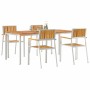 Juego de comedor para exteriores 5 pcs Madera de Acacia Sólida en Mesas de jardín | Comprar online en Foru.es