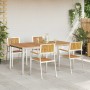Juego de comedor para exteriores 5 pcs Madera de Acacia Sólida en Mesas de jardín | Comprar online en Foru.es