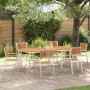 Juego de comedor para exteriores 7 pcs Madera de Acacia Sólida en Mesas de jardín | Comprar online en Foru.es