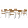 Juego de comedor para exteriores 9 pcs Madera de Acacia Sólida en Mesas de jardín | Comprar online en Foru.es