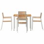 Juego de comedor para exteriores 5 pcs Madera de teca maciza en Mesas de jardín | Comprar online en Foru.es