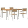 Juego de comedor para exteriores 5 pcs Madera de teca maciza en Mesas de jardín | Comprar online en Foru.es
