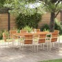 Conjunto de Comedor de Jardín 9 pcs Madera de Acacia Sólida en Mesas de jardín | Comprar online en Foru.es