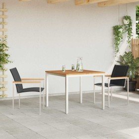 Conjunto de Comedor de Jardín 3 pcs Madera de Acacia Sólida en Mesas de jardín | Comprar online en Foru.es