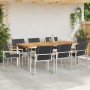 Conjunto de Comedor de Jardín 9 pcs Madera de Acacia Sólida en Mesas de jardín | Comprar online en Foru.es