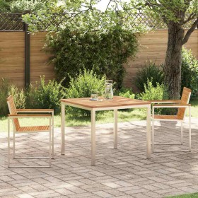 Conjunto de Comedor de Jardín 3 pcs Madera de teca maciza en Mesas de jardín | Comprar online en Foru.es