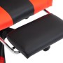 Silla gaming con reposapiés cuero sintético rojo y negro en Sillas de oficina | Comprar online en Foru.es