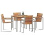 Conjunto de Comedor de Jardín 5 pcs Madera de teca maciza en Mesas de jardín | Comprar online en Foru.es