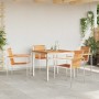 Conjunto de Comedor de Jardín 5 pcs Madera de teca maciza en Mesas de jardín | Comprar online en Foru.es