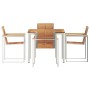 Conjunto de Comedor de Jardín 5 pcs Madera de teca maciza en Mesas de jardín | Comprar online en Foru.es