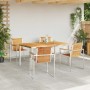 Conjunto de Comedor de Jardín 5 pcs Madera de teca maciza en Mesas de jardín | Comprar online en Foru.es