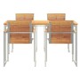 Conjunto de Comedor de Jardín 5 pcs Madera de teca maciza en Mesas de jardín | Comprar online en Foru.es