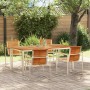 Conjunto de Comedor de Jardín 5 pcs Madera de teca maciza en Mesas de jardín | Comprar online en Foru.es