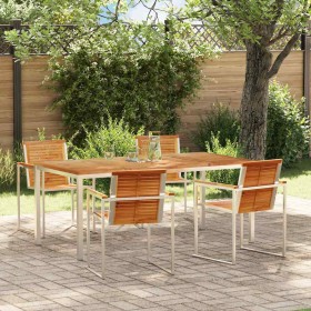 Conjunto de Comedor de Jardín 5 pcs Madera de teca maciza en Mesas de jardín | Comprar online en Foru.es
