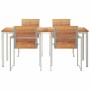 Conjunto de Comedor de Jardín 5 pcs Madera de teca maciza en Mesas de jardín | Comprar online en Foru.es