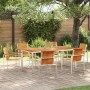 Conjunto de Comedor de Jardín 7 pcs Madera de teca maciza en Mesas de jardín | Comprar online en Foru.es