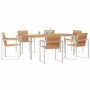 Conjunto de Comedor de Jardín 7 pcs Madera de teca maciza en Mesas de jardín | Comprar online en Foru.es