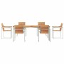 Conjunto de Comedor de Jardín 7 pcs Madera de teca maciza en Mesas de jardín | Comprar online en Foru.es