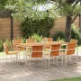 Conjunto de Comedor de Jardín 9 pcs Madera de teca maciza en Mesas de jardín | Comprar online en Foru.es