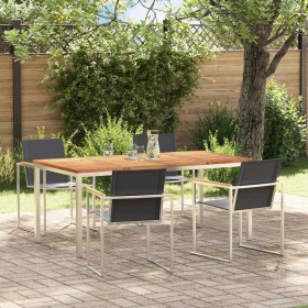 Conjunto de Comedor de Jardín 5 pcs Madera de teca maciza en Mesas de jardín | Comprar online en Foru.es