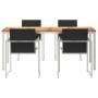 Conjunto de Comedor de Jardín 5 pcs Madera de teca maciza en Mesas de jardín | Comprar online en Foru.es