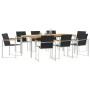 Conjunto de Comedor de Jardín 9 pcs Madera de teca maciza en Mesas de jardín | Comprar online en Foru.es