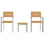 Conjunto de Comedor de Jardín 3 pcs Madera de Acacia Sólida en Sillas de jardín | Comprar online en Foru.es
