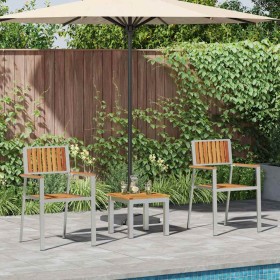 Conjunto de Comedor de Jardín 3 pcs Madera de Acacia Sólida en Sillas de jardín | Comprar online en Foru.es