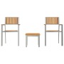 Conjunto de Comedor de Jardín 3 pcs Madera de Acacia Sólida en Sillas de jardín | Comprar online en Foru.es